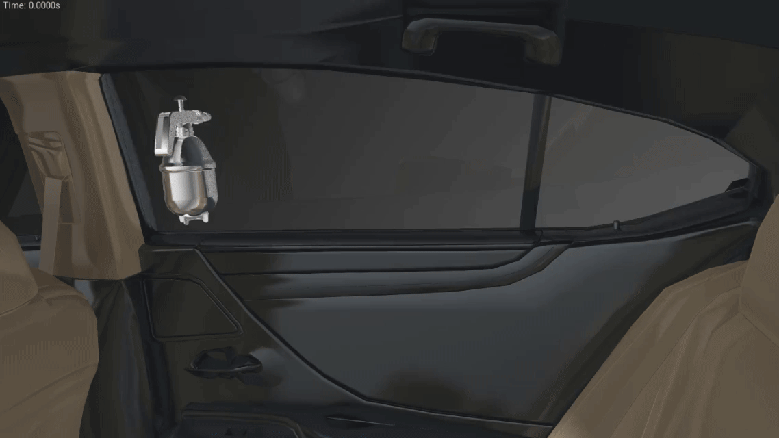 PreonLab predicts waterproof performance of the side door.