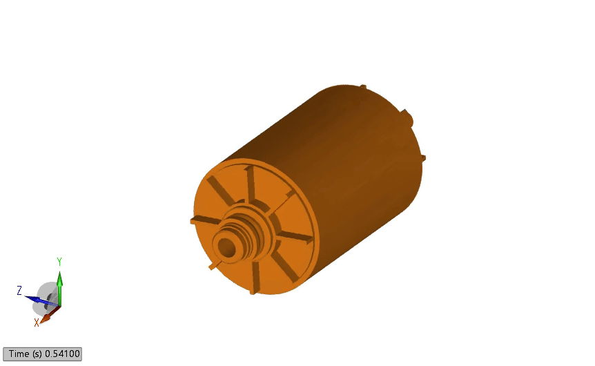 Figure 3: Rotor Bending Mode Shape （ω=10000rpm）