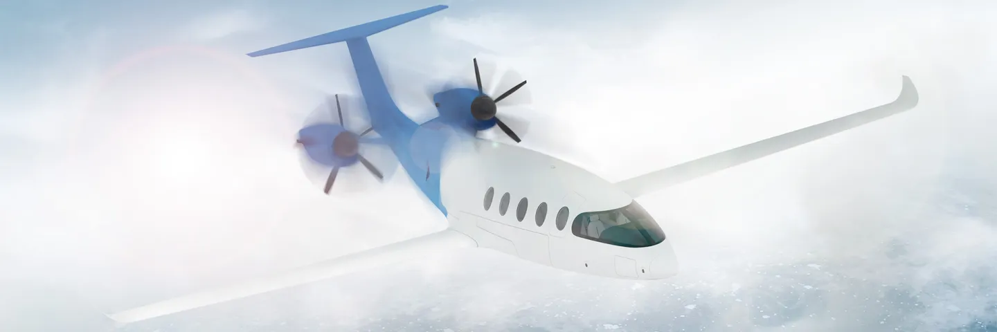 rendering of an aircraft in the sky