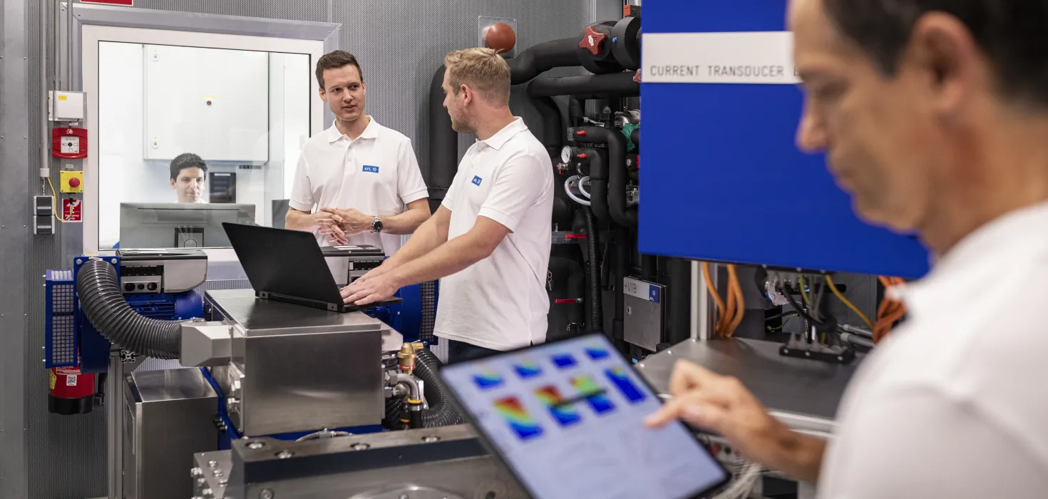 e-motor performance testbed with AVL engineers