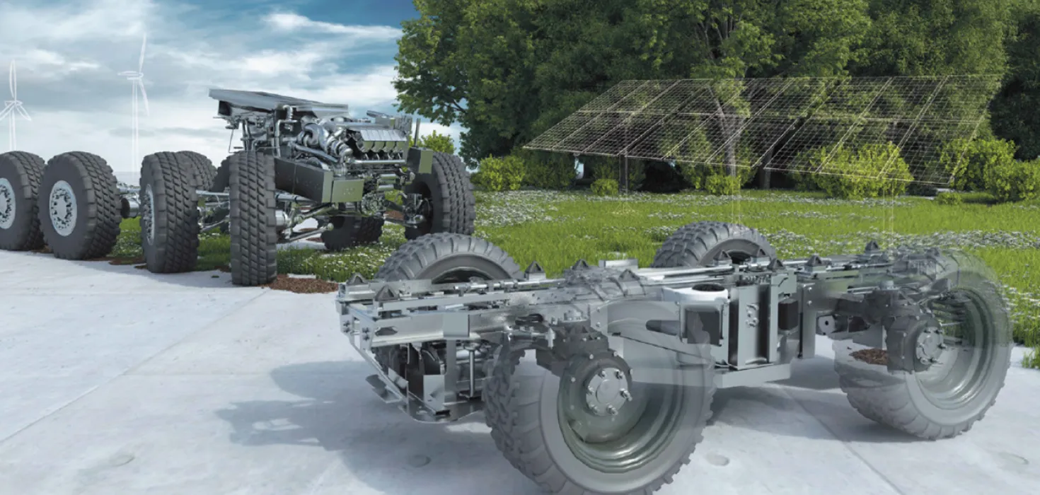 rendering of off-road vehicles