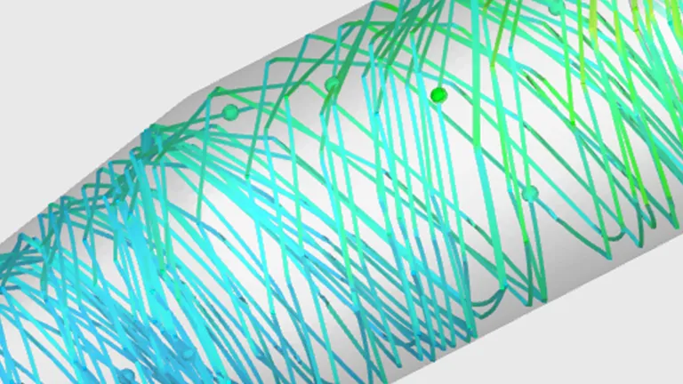 Figure 3: Pathlines Colored by Temperature