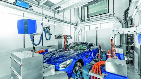 Photo of a powertrain testbed