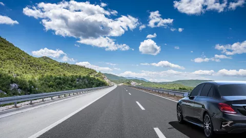 Car on the road