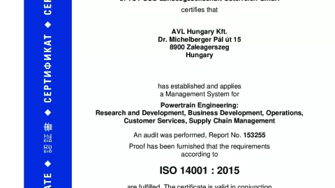 	AVL Hungary Kft_Zaleagerszeg_ISO 14001_U1530569  028-02