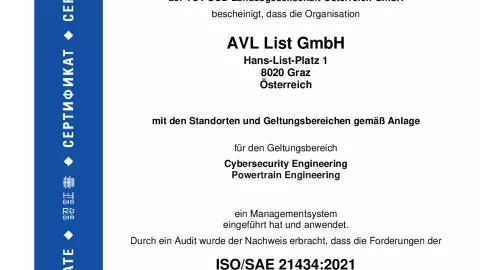 AVL List GmbH_Gruppenzertifikat_ISO-SAE 21434_CSMS1530569_DE
