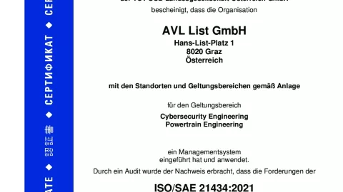 AVL List GmbH_Gruppenzertifikat_ISO-SAE 21434_CSMS1530569_DE