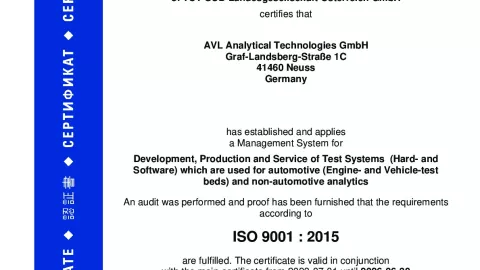 AVL Analytical Technologies GmbH_Gaggenau_ISO 9001_Q1530569  025-01