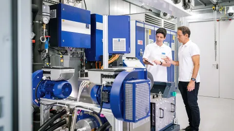 e-motor performance testbed with AVL engineers