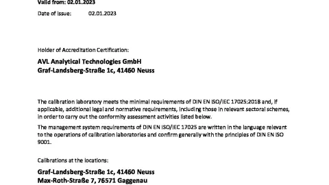 AVL Analytical Technologies GmbH_Accreditation as Calibration Laboratory_ISO 17025_D-K-21152-02-00 