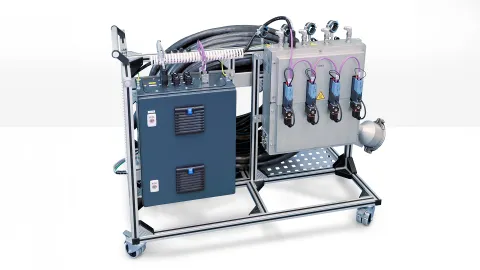 Front View of Point Source Sampling System