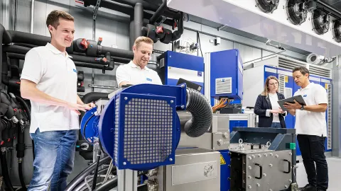 e-motor performance testbed with AVL engineers