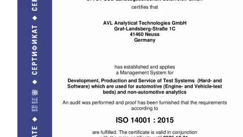AVL Analytical Technologies GmbH_Neuss_ISO14001_U1530569 011-00