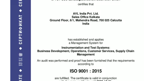 AVL India Pvt. Ltd_Calcutta_ISO 9001_Q1530569 022-03
