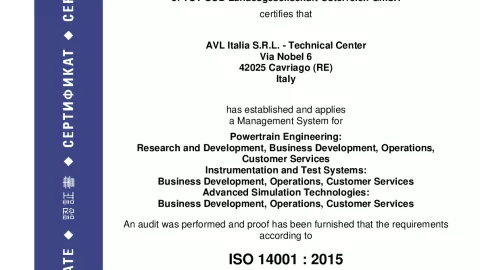 AVL Italy S.R.L_ISO 14001_U1530569-014-01