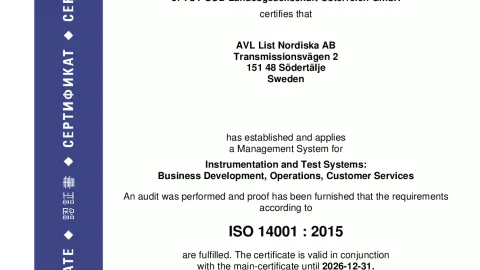 AVL List Nordiska AB_Södertälje_ISO 14001_U1530569  006