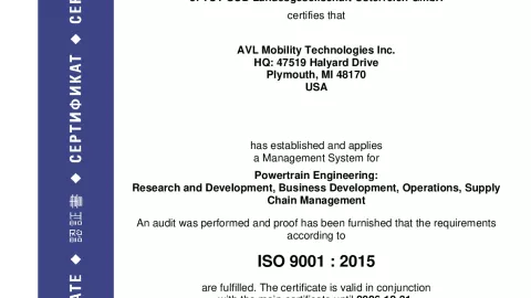 AVL Mobility Technologies Inc._HQ_Plymouth_ISO 9001_Q1530569 021-04