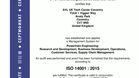 AVL Powertrain UK Ltd._Coventry_ISO 14001_U1530569 023-01