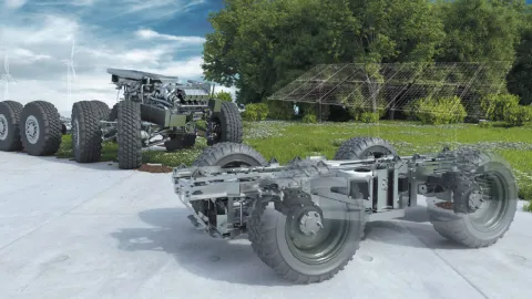 rendering of off-road vehicles