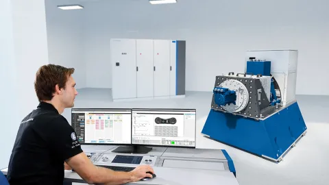 Man sitting at an operator desk