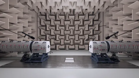 Rendering of a powertrain NVH tesbed