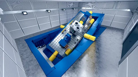 Image of the AVL Powertrain Tilting Testbed