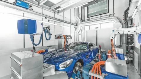 Photo of a powertrain testbed