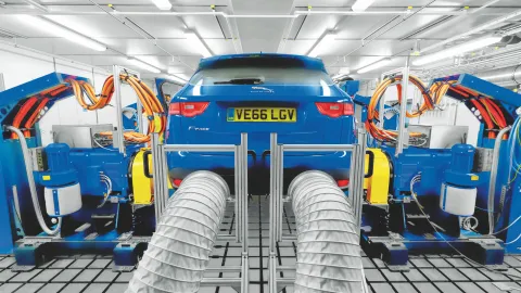 Photo of a powertrain testbed