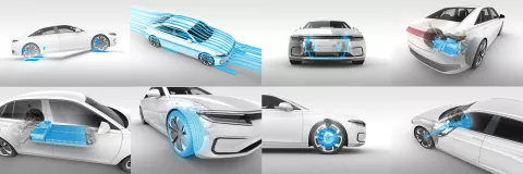 Vehicle - Energy and Driving Attributes Release R1 2023 - Figure 1: Vehicle systems identified by Vehicle Model Factory