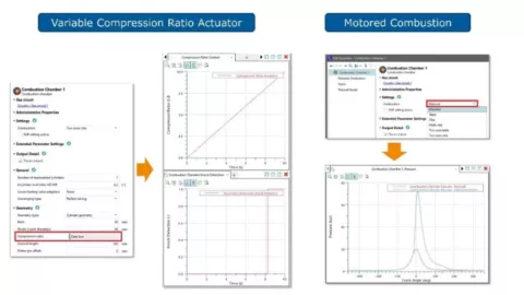 Powertrain - Performance and Thermal Release R1 2023 - Figure6: Motored Combustion, Variable Compression Ratio and Results