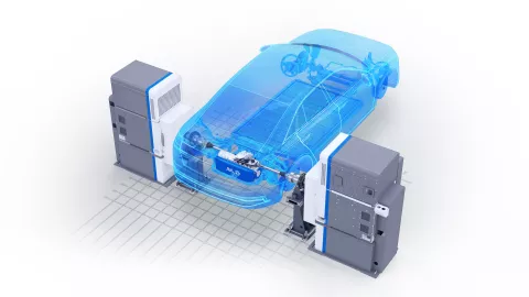 Dynamic Calibration of E-Drive and E-Axle: BEV - Mixed Protype on Testbed