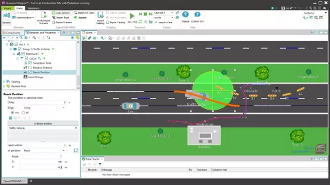 AVL Scenario Designer™ - Pedestrian Crossing Scenario