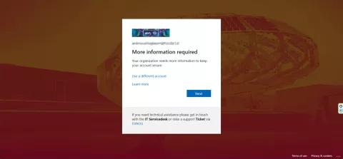Entra guest login more info needed