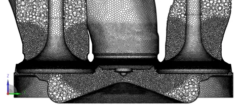 AVL Blog - Ammonia Combustion Simulation - Computational Mesh of an Engine