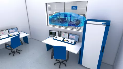 View into the ThermalLab from the operator room