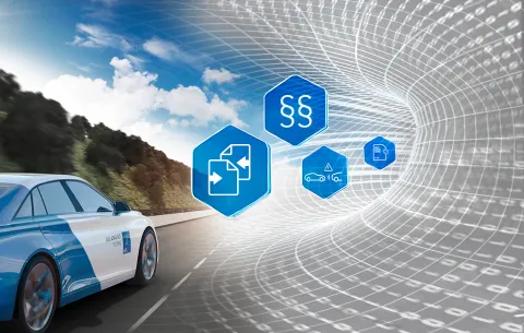 Car drives into virtual world