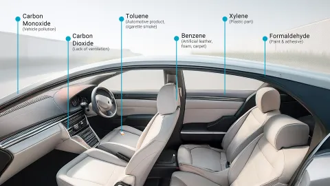 Vehicle Interior Pollutants and Sources