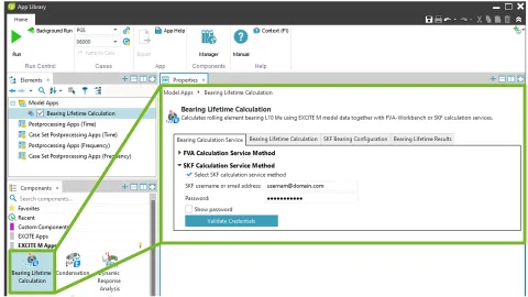Figure 2: Bearing Lifetime Calculation App in App Library