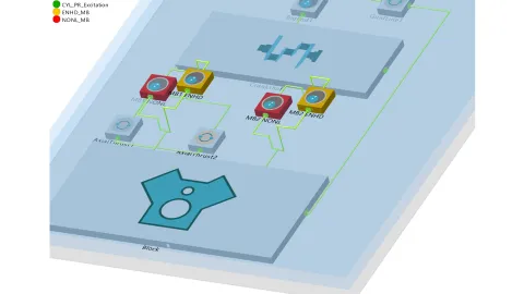 Creating two layers for the NONL and ENHD versions for the main bearings in an Engine Block Assembly.