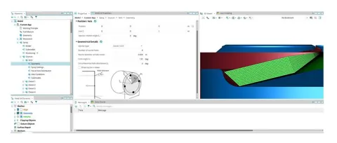 Figure 8: Spray-block Embedded in the Computational Model for In-cylinder Flow Simulation