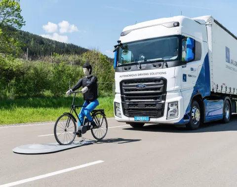 Proving Ground Testing Truck and Dummy